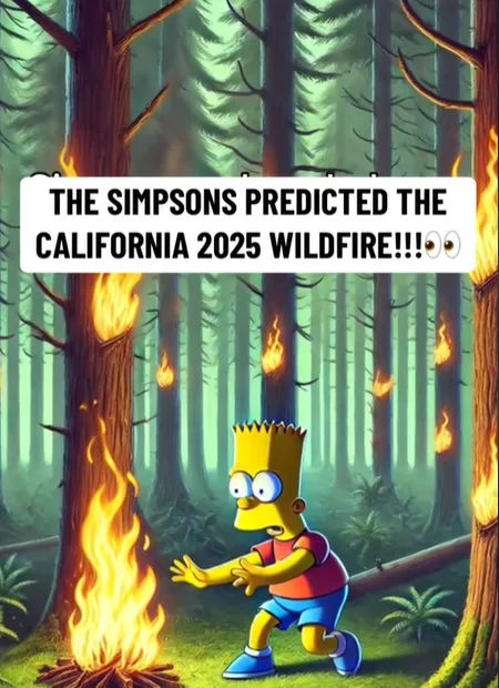 Simpsonlar, 20 yıl önce California yangınını tahmin etti mi?