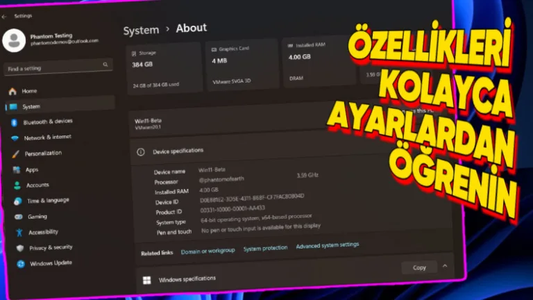 Windows 11'e yeni donanım özellikleri görüntüleme özelliği geliyor